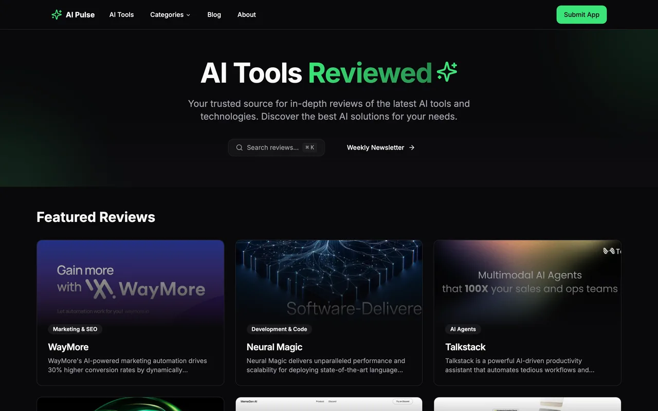 AI Pulse homepage