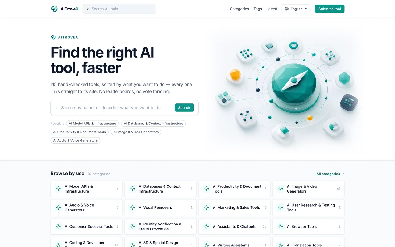 AITroveX homepage