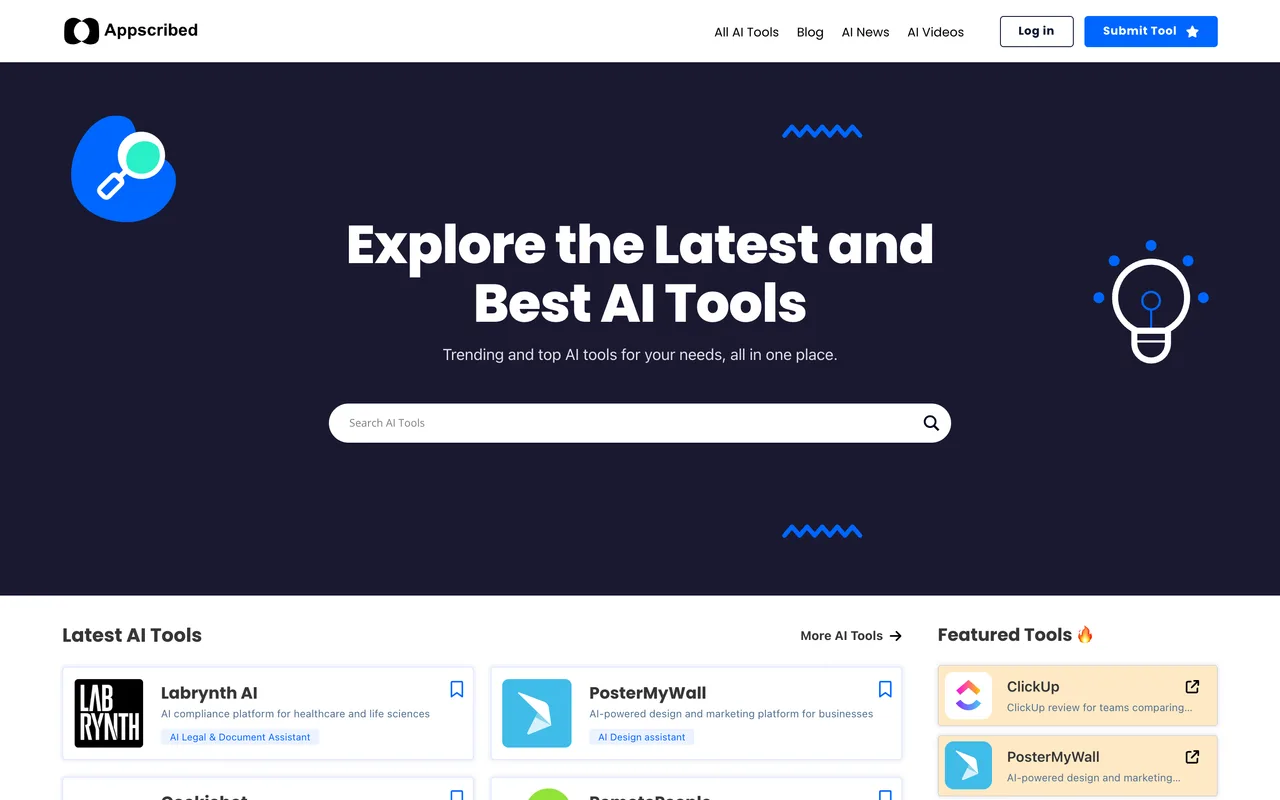 Appscribed homepage