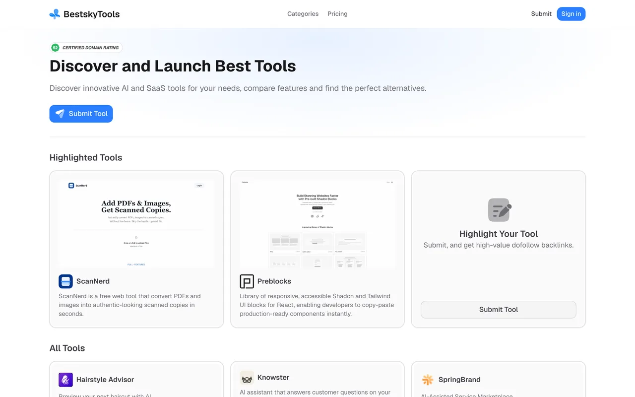 BestskyTools homepage