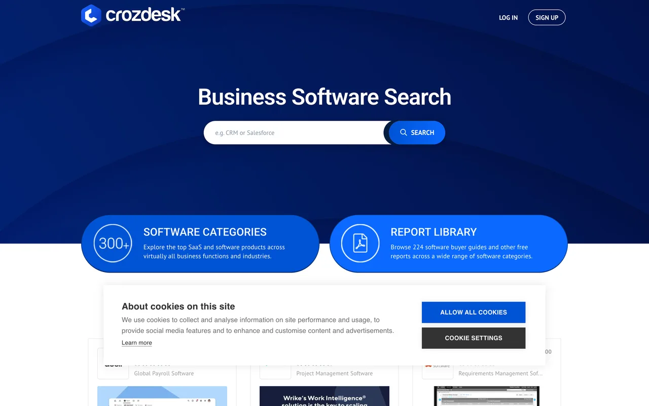 Crozdesk homepage