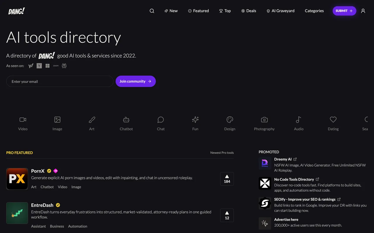 Dang.ai homepage