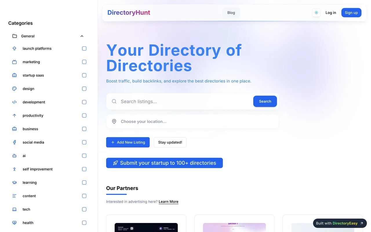 DirectoryHunt homepage