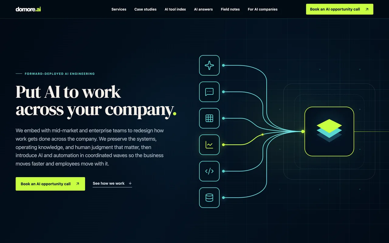 domore.ai homepage