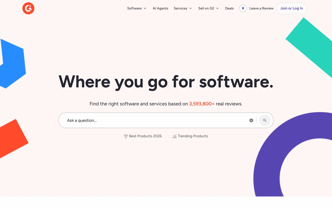 G2 homepage
