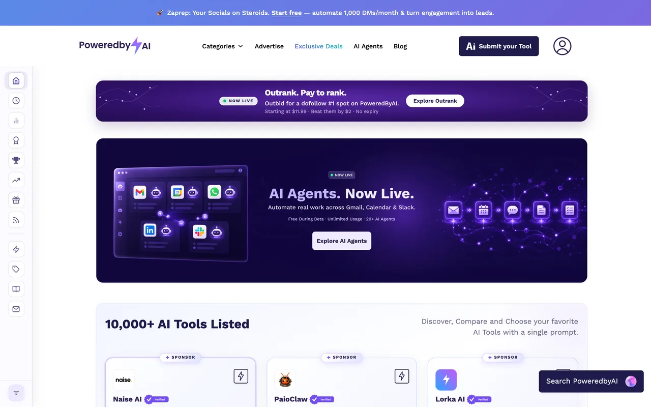 PoweredbyAI homepage