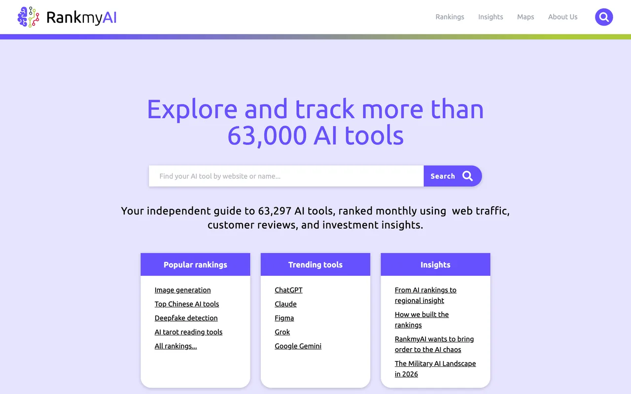 RankmyAI homepage