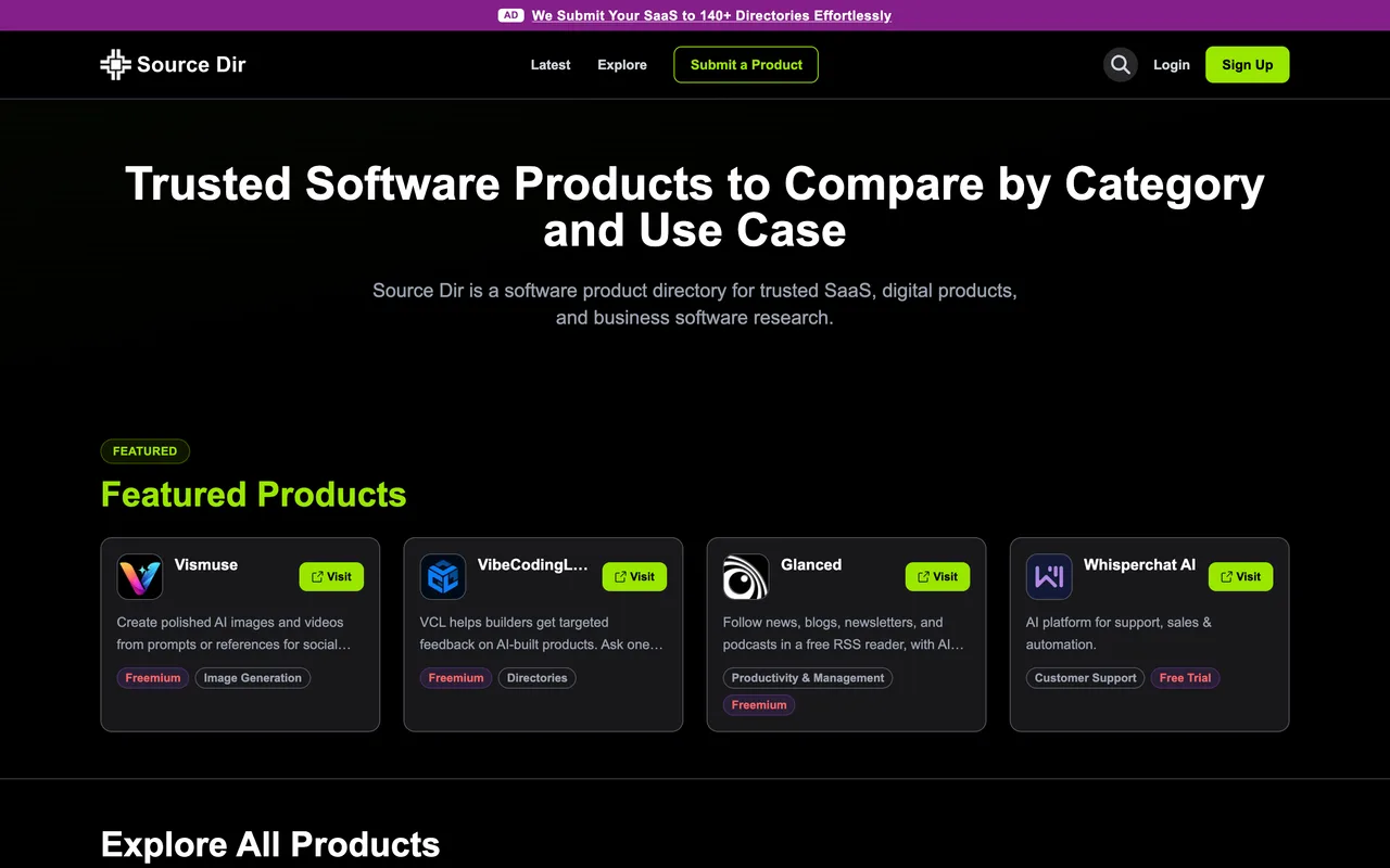 Source Dir homepage