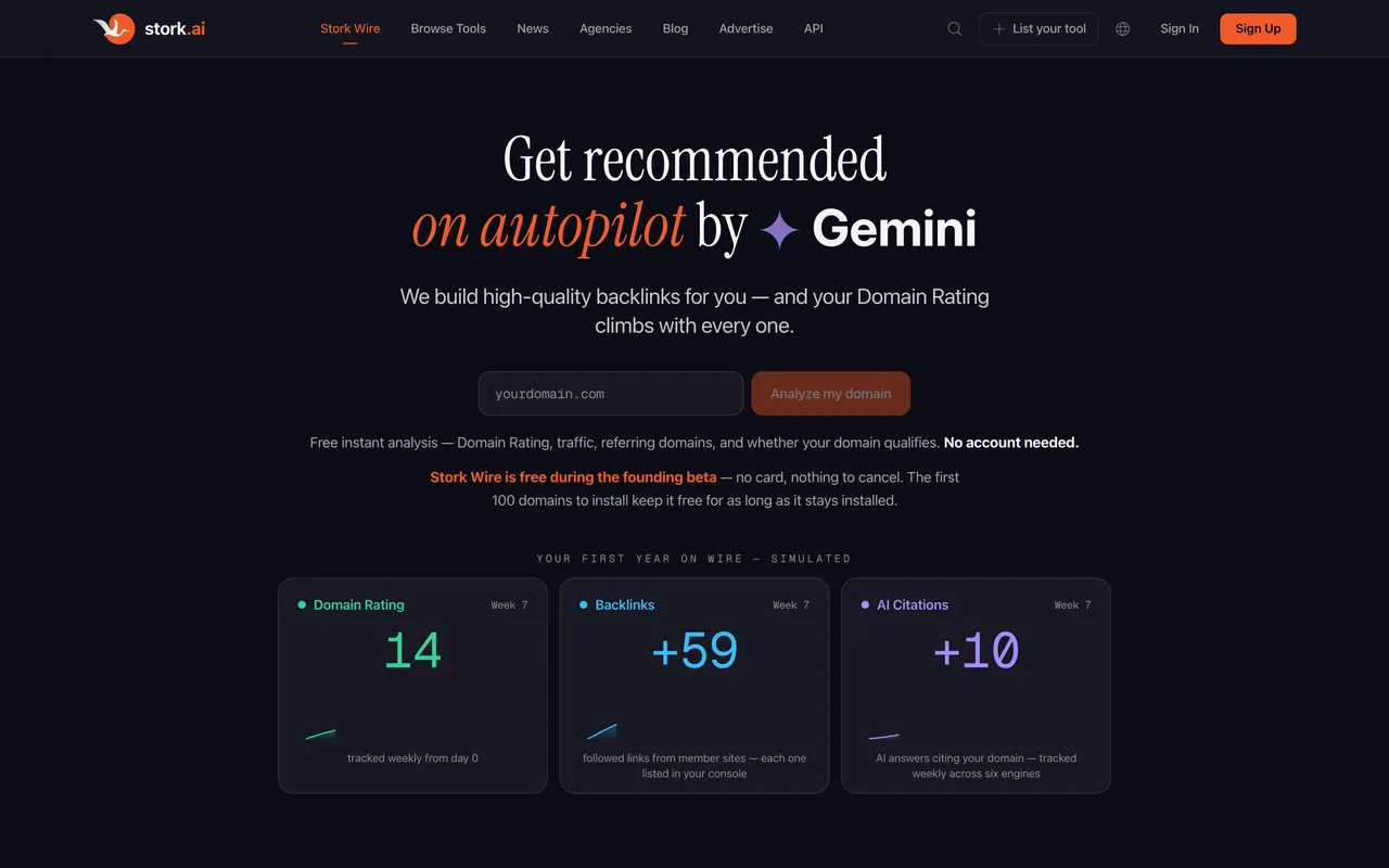 Stork.AI homepage