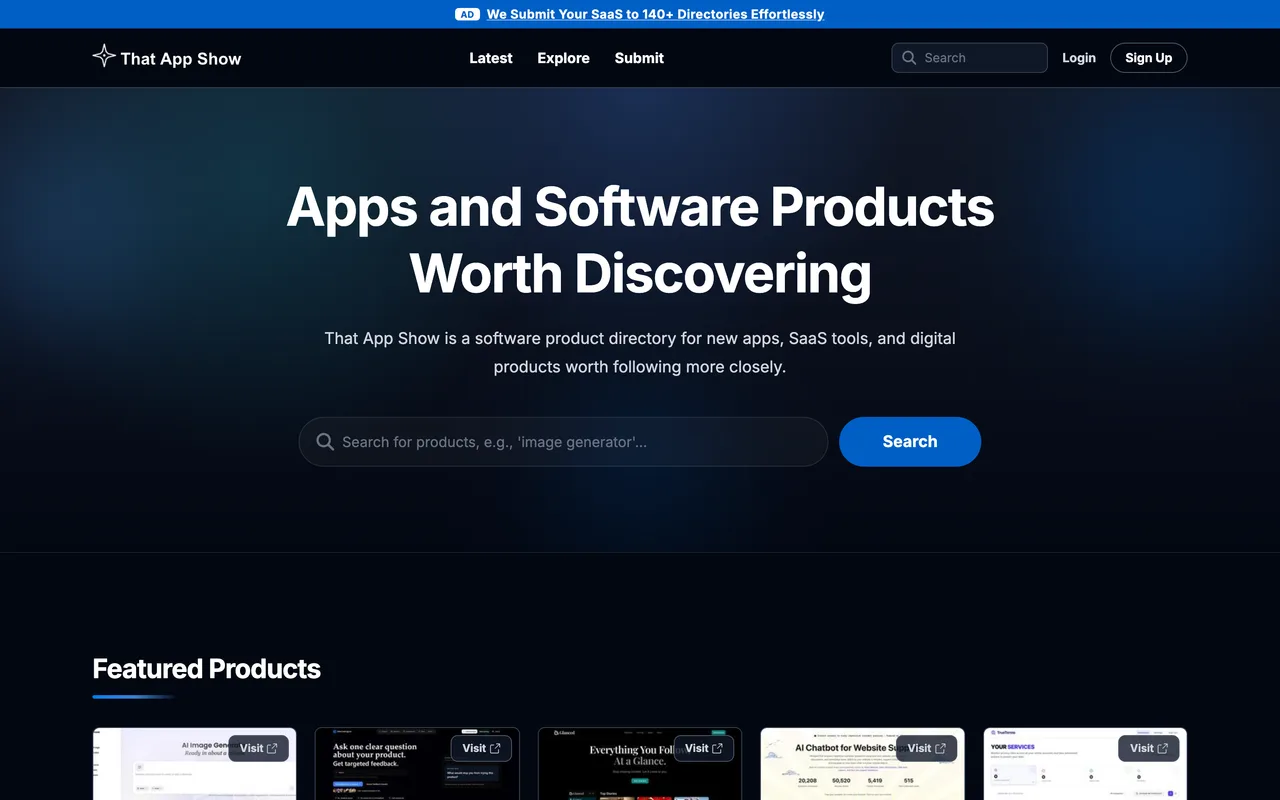That App Show homepage