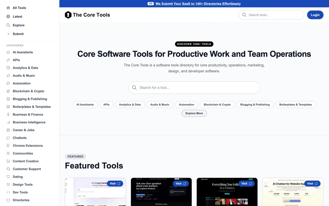 The Core Tools homepage