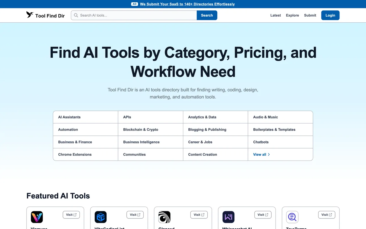 Tool Find Dir homepage