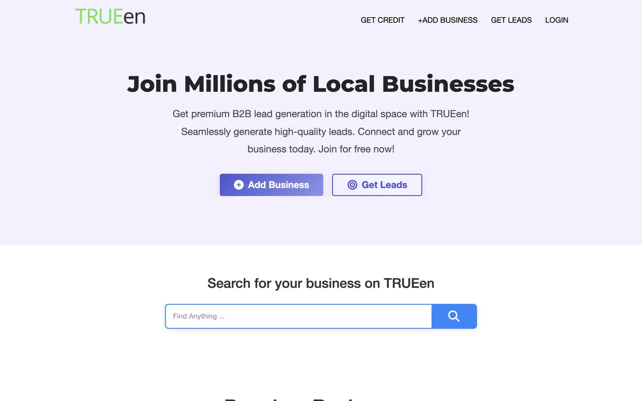 Trueen homepage