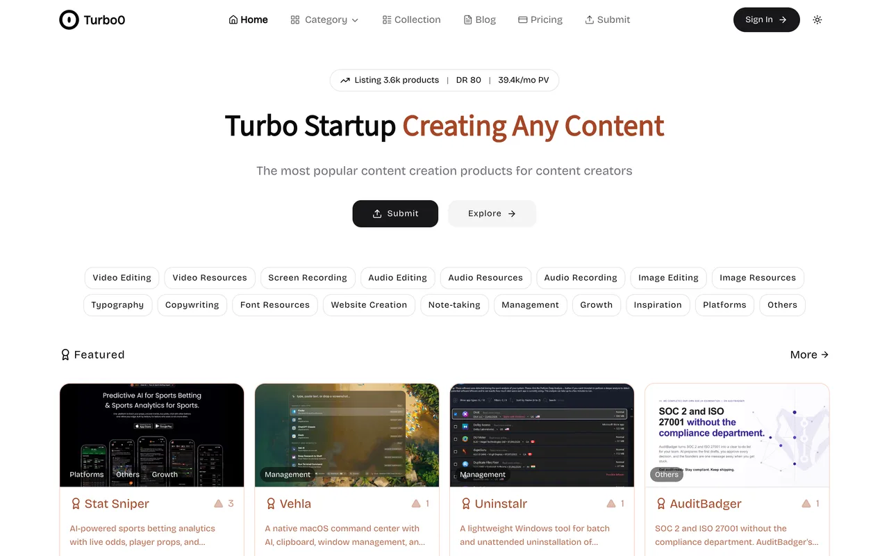 Turbo0 homepage